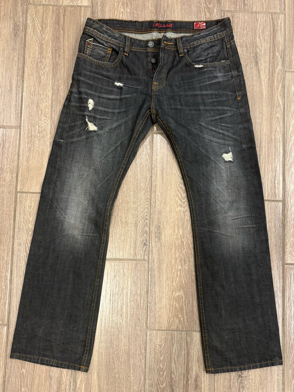Cult of Individuality Hagen Jeans Mens Black Selvedge Relaxed Japanese Fit 34”